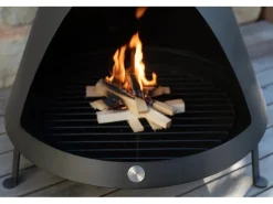 Westmann Feuerschalen|Gartenkamine|Feuerstelle inkl. Rauchablass Schwarz