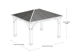 Westmann Gartenlauben|Holz Pavillon Devon 366 cm x 427 cm FSC®
