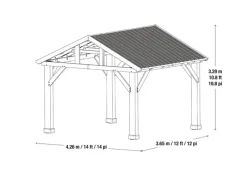 Westmann Pavillons|Gartenlauben|Holz Pavillon Yukon 427 cm x 366 cm FSC®