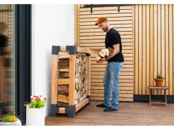 Lärchenholz Kaminholzregal Michel L FSC®*Westmann Hot