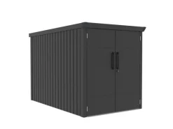 Metall-Fahrradgarage Velos 1 inkl. Boden 133 x 222 x 151 cm Schwarz*Westmann Online