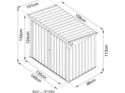 Müllbox 2-fach Grau BxT: 158 cm x 101 cm*Westmann Best
