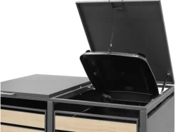 Westmann Mülltonnenboxen|Mülltonnenbox 2-fach 240 Liter Holzoptik