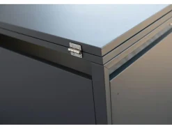 Westmann Mülltonnenboxen|Gartenschränke|Mülltonnenbox Kubus Metall 5er Box 240 l Anthrazit 116 x 332 x 80 cm