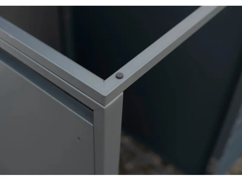 Westmann Mülltonnenboxen|Gartenschränke|Mülltonnenbox Kubus Metall 5er Box 240 l Anthrazit 116 x 332 x 80 cm