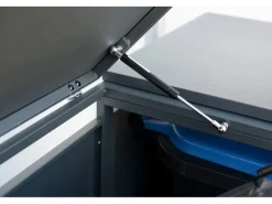 Westmann Mülltonnenboxen|Gartenschränke|Mülltonnenbox Kubus Metall 2er Box 240 l Anthrazit 116 x 132 x 80 cm