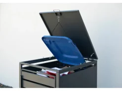 Westmann Mülltonnenboxen|Mülltonnenbox Kubus Metall 1er Box 240 l Anthrazit 116 x 68 x 80 cm