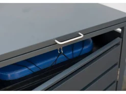 Westmann Mülltonnenboxen|Mülltonnenbox Kubus Metall 1er Box 240 l Anthrazit 116 x 68 x 80 cm