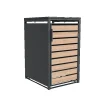 Westmann Gartenschränke|Mülltonnenbox Lacina 1 x 240 l Anthrazit/Holzoptik 80 x 68 x 116 cm