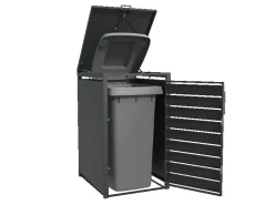 Westmann Gartenschränke|Mülltonnenbox Lacina 1 x 240 l Anthrazit/Holzoptik 80 x 68 x 116 cm