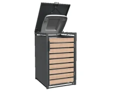 Westmann Gartenschränke|Mülltonnenbox Lacina 1 x 240 l Anthrazit/Holzoptik 80 x 68 x 116 cm