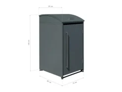 Westmann Mülltonnenboxen|Gartenschränke|Mülltonnenbox Moderna 1 x 240 l Anthrazit 83 cm x 72 cm x 135 cm