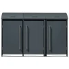 Westmann Mülltonnenboxen|Gartenschränke|Mülltonnenbox Moderna 3 x 240 l Anthrazit 83 cm x 211 cm x 135 cm