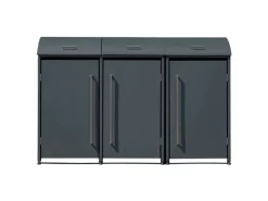 Westmann Mülltonnenboxen|Gartenschränke|Mülltonnenbox Moderna 3 x 240 l Anthrazit 83 cm x 211 cm x 135 cm
