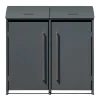 Westmann Mülltonnenboxen|Gartenschränke|Mülltonnenbox Moderna 2 x 240 l Anthrazit 83 cm x 139 cm x 135 cm