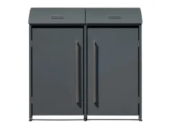 Westmann Mülltonnenboxen|Gartenschränke|Mülltonnenbox Moderna 2 x 240 l Anthrazit 83 cm x 139 cm x 135 cm