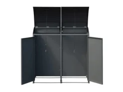 Westmann Mülltonnenboxen|Gartenschränke|Mülltonnenbox Moderna 2 x 240 l Anthrazit 83 cm x 139 cm x 135 cm