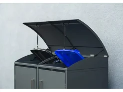 Westmann Mülltonnenboxen|Gartenschränke|Mülltonnenbox Moderna 2 x 240 l Anthrazit 83 cm x 139 cm x 135 cm