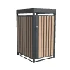 Mülltonnenbox Planta 1 x 240 l Anthrazit/Holzoptik 84 x 68 x 124,5 cm*Westmann Best