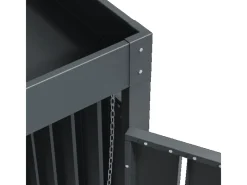 Westmann Gartenschränke|Mülltonnenbox Planta 3 x 240 l Anthrazit/Holzoptik 84 x 200 x 124,5 cm