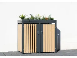 Westmann Mülltonnenboxen|Mülltonnenbox und Gerätebox Design 1 Anthrazit 134 cm x 84 cm x 125 cm