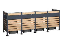 Mülltonnenverkleidung Planum Metall 4 x 240 l*Westmann Clearance