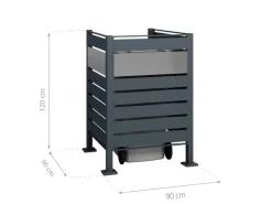 Mülltonnenverkleidung Planum Metall 1 x 240 l*Westmann Outlet