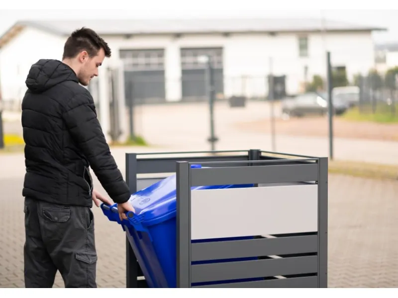 Mülltonnenverkleidung Planum Metall 1 x 240 l*Westmann Outlet