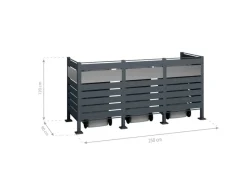 Mülltonnenverkleidung Planum Metall 3 x 240 l*Westmann Clearance