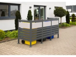 Mülltonnenverkleidung Planum Metall 3 x 240 l*Westmann Clearance