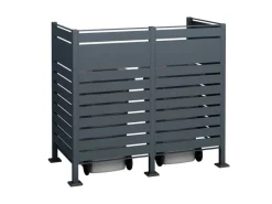 Westmann Besen|Mülltonnenboxen|Mülltonnenverkleidung Planum Metall 2 x 240 l