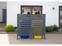 Westmann Besen|Mülltonnenboxen|Mülltonnenverkleidung Planum Metall 2 x 240 l