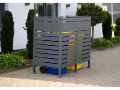 Westmann Besen|Mülltonnenboxen|Mülltonnenverkleidung Planum Metall 2 x 240 l