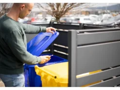 Westmann Besen|Mülltonnenboxen|Mülltonnenverkleidung Planum Metall 2 x 240 l