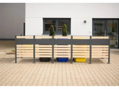 Westmann Mülltonnenboxen|Mülltonnenverkleidung Planum Metall 5 x 240 l