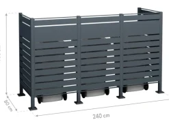 Mülltonnenverkleidung Planum Metall 3 x 240 l*Westmann Outlet