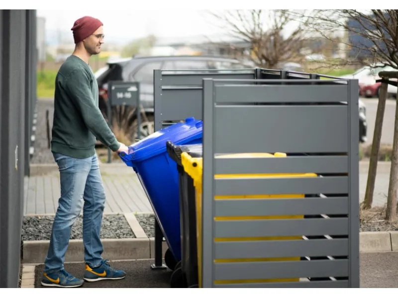 Mülltonnenverkleidung Planum Metall 3 x 240 l*Westmann Outlet