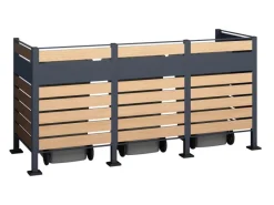 Westmann Mülltonnenboxen|Mülltonnenverkleidung Planum Metall 3 x 240 l