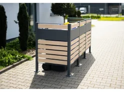 Westmann Mülltonnenboxen|Mülltonnenverkleidung Planum Metall 3 x 240 l