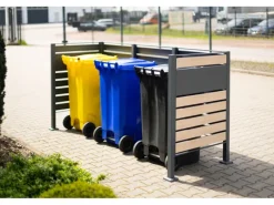 Westmann Mülltonnenboxen|Mülltonnenverkleidung Planum Metall 3 x 240 l