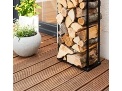 Stahl Kaminholzregal Xavier Schwarz 40x20x120 cm*Westmann Best