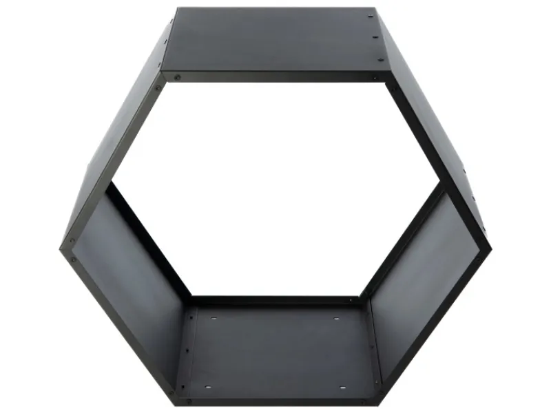 Stahl Kaminholzregal Biene Schwarz 88x45x77 cm*Westmann Discount