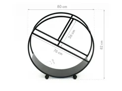 Westmann Kaminholzregale|Stahl Kaminholzregal Osiris Schwarz 80x82 cm