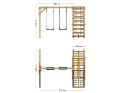 Wickey Gartenspielgeräte|Schaukel Smart Hike Blau