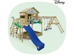 Wickey Gartenspielgeräte|Spielturm Disney Saga Klettergerüst mit Rutsche Blau