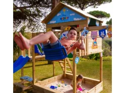 Wickey Gartenspielgeräte|Spielturm Disney Saga Klettergerüst mit Rutsche Blau