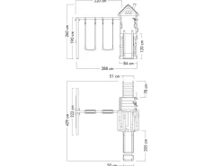 Spielturm FarmFlyer Klettergerüst mit Rutsche Pastellgrün*Wickey Best