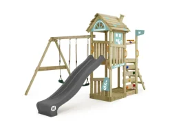 Spielturm FarmFlyer Klettergerüst mit Rutsche Pastellblau*Wickey