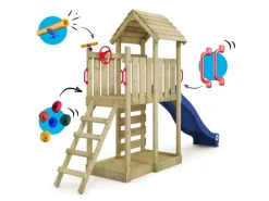 Wickey Gartenspielgeräte|Spielturm JoyFlyer mit Rutsche Pastellgrün