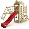 Spielturm RocketFlyer Klettergerüst mit Rutsche Rot*Wickey Discount